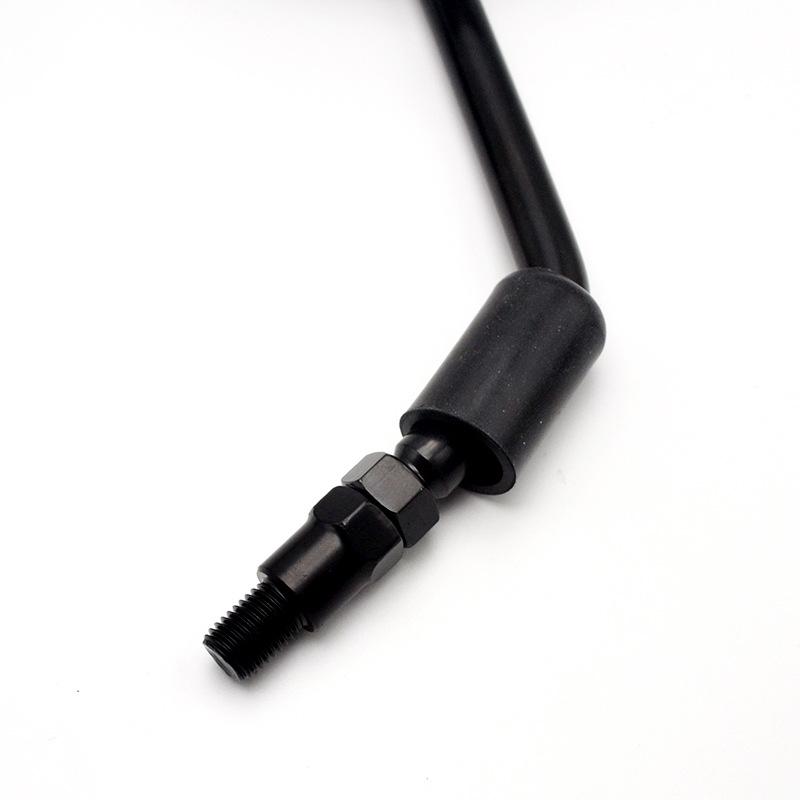 Retro Round 10mm Right-Hand Thread Motorcycle Rearview Mirror with Iron Rod for M10