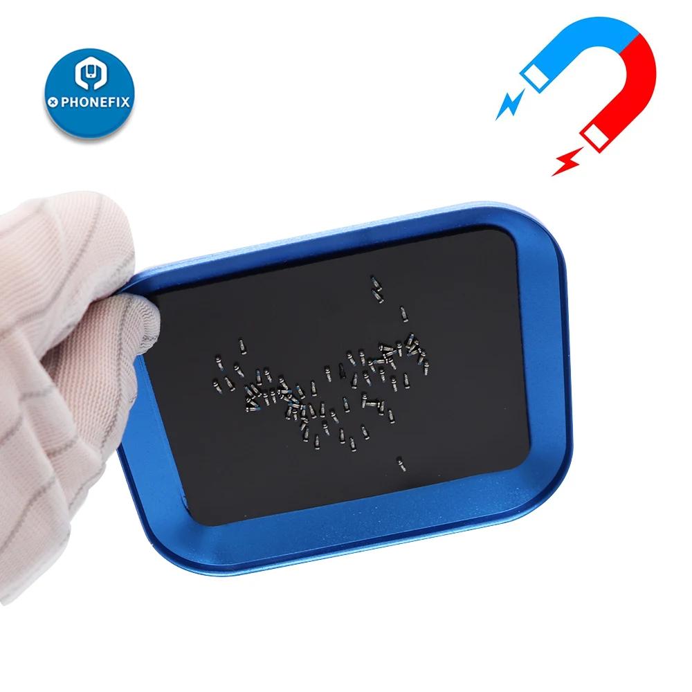 Aluminium Alloy Magnet Screws Disk Storage Plate Magnetic Mini Screw Mat Tray Plate for RC Airplane Car Boat Phone Repair Tool