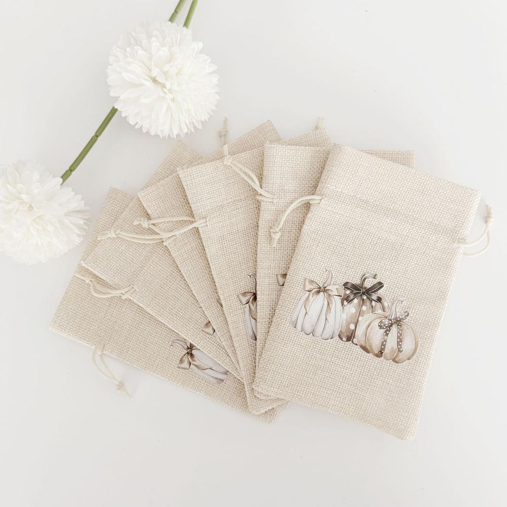 Halloween Biscuit Storage Bag Reusable Halloween Candy Storage Bag Drawstring Linen Bag Breathable For Candy Storage Small Toy