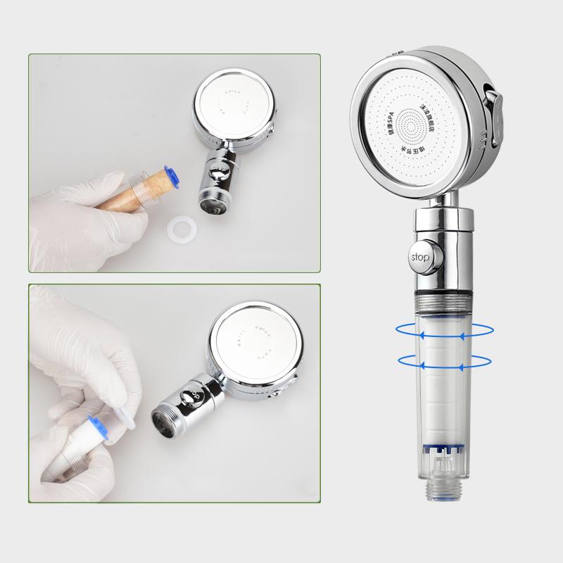 50KS Náhradní filtr sprchové hlavice Sprchová hlavice Odstraňuje Chlór/Fluorid/Tvrdou vodu/Vodní kámen Hygienické Koupelnové Doplňky