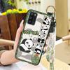 Back Cover Lanyard Phone Case For Blackview A100 Anti-knock Durable Anti-dust Phone Holder Panda Kickstand Soft case