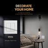 Electrical Square Type 86*86mm 2 Gang 1 Way 2 Way Wall Light Switch with Grey Gold Silver Color PC Panel 10A 220-250V