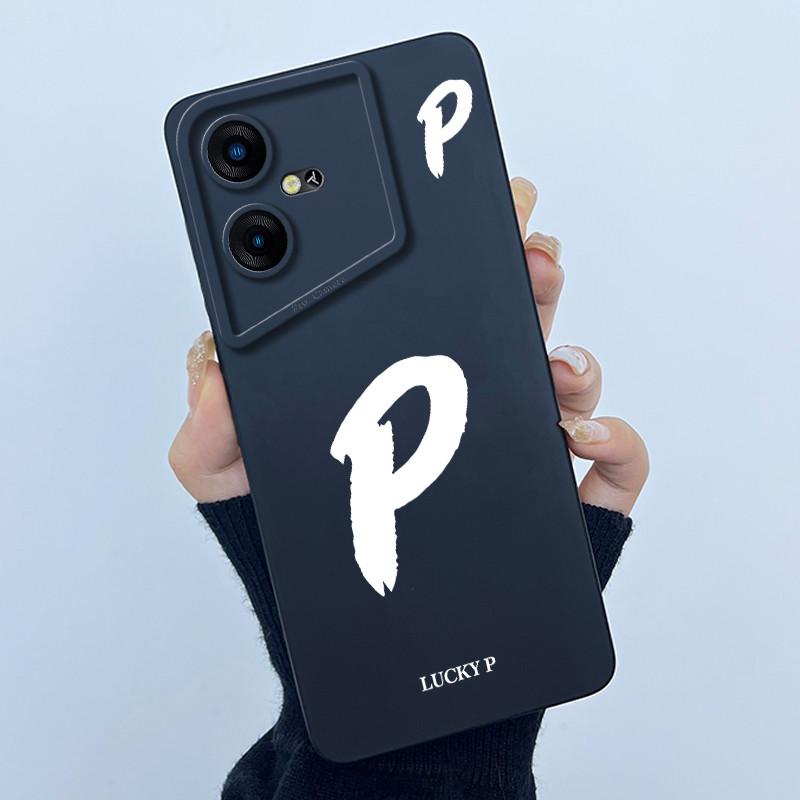 

For Tecno Pova Neo 3 Case LH6n Cute Letter Liquid Silicone Phone Cover For Pova Neo3 Funda Camera Protection Shockproof Bumper Tecno Pova Neo 3
