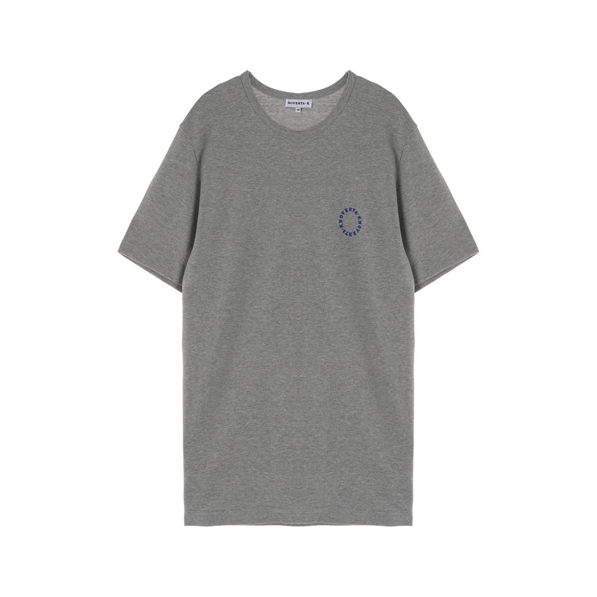 Nobenta K Round Pique Short Sleeve T-Shirt Melange Grey 46 Size