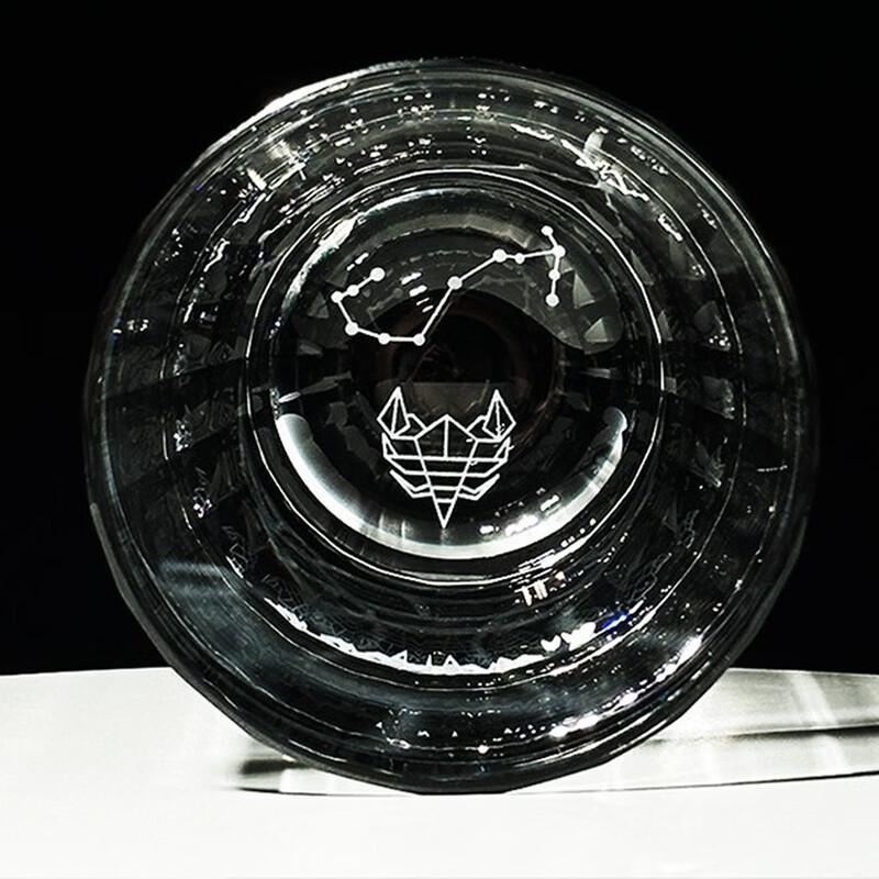 Zodiac Constellation Crystal Whiskey Glass