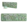 2.4Ghz Wireless 104 Key Keyboard and Mouse Set   Desktop Cute Keyboard for Computer(Black Red Mixed Color )