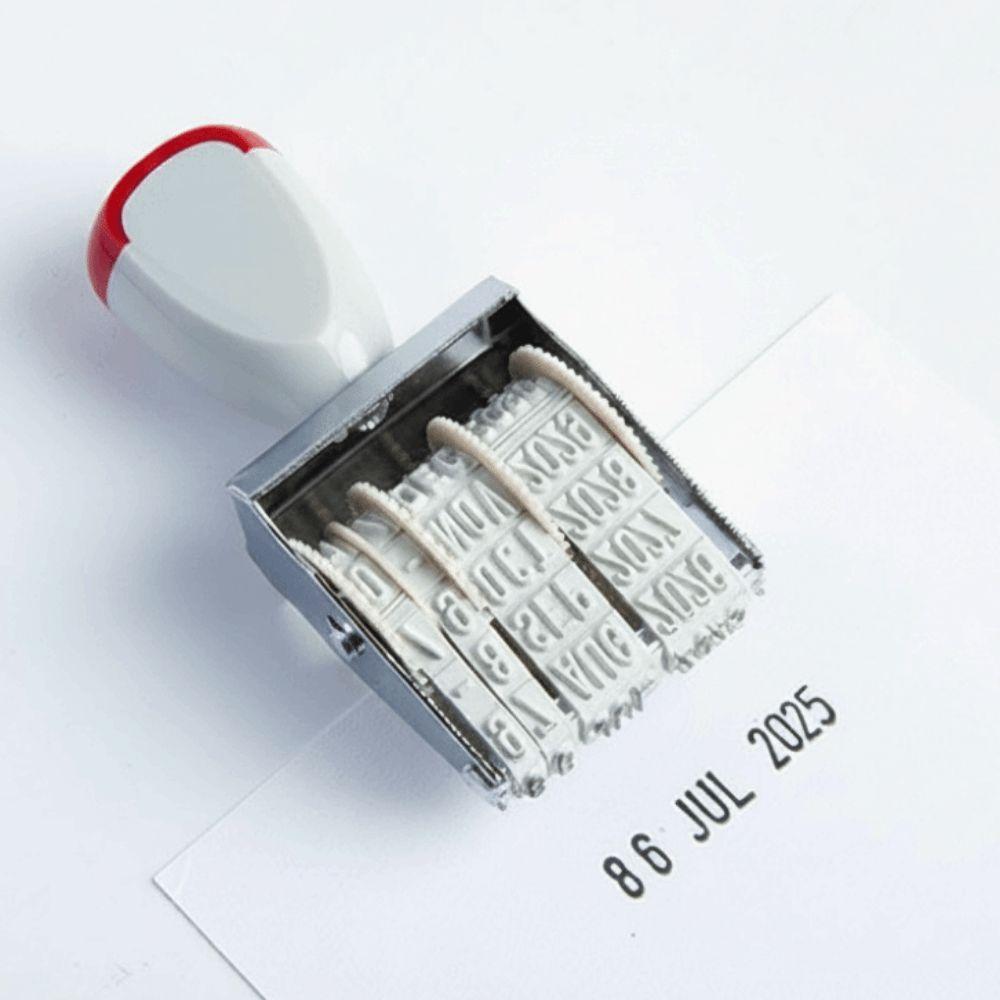 Practical Digital Date Wheel Stamp Adjustable Number Roller Stamp Office Accessories