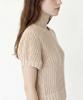 Seuneogeuyu Blossom Soft Touch Short Sleeve Chunky Ribbed Knit Top_Pink Beige Sky Blue_S M