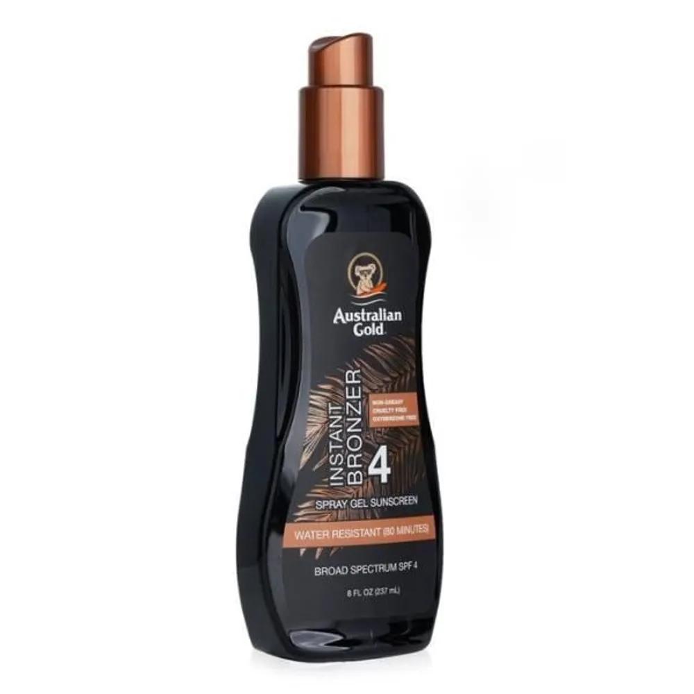 Australian Gold 4 Instant Bronzer Spray Gel Sunscreen 237ml