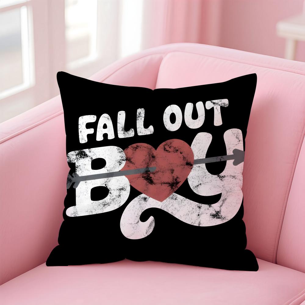 f-Fall Out Boy Cushion Cover Comfortable Reversible Pillow Cover Ideal for Car Sofa Bedroom & Beyond