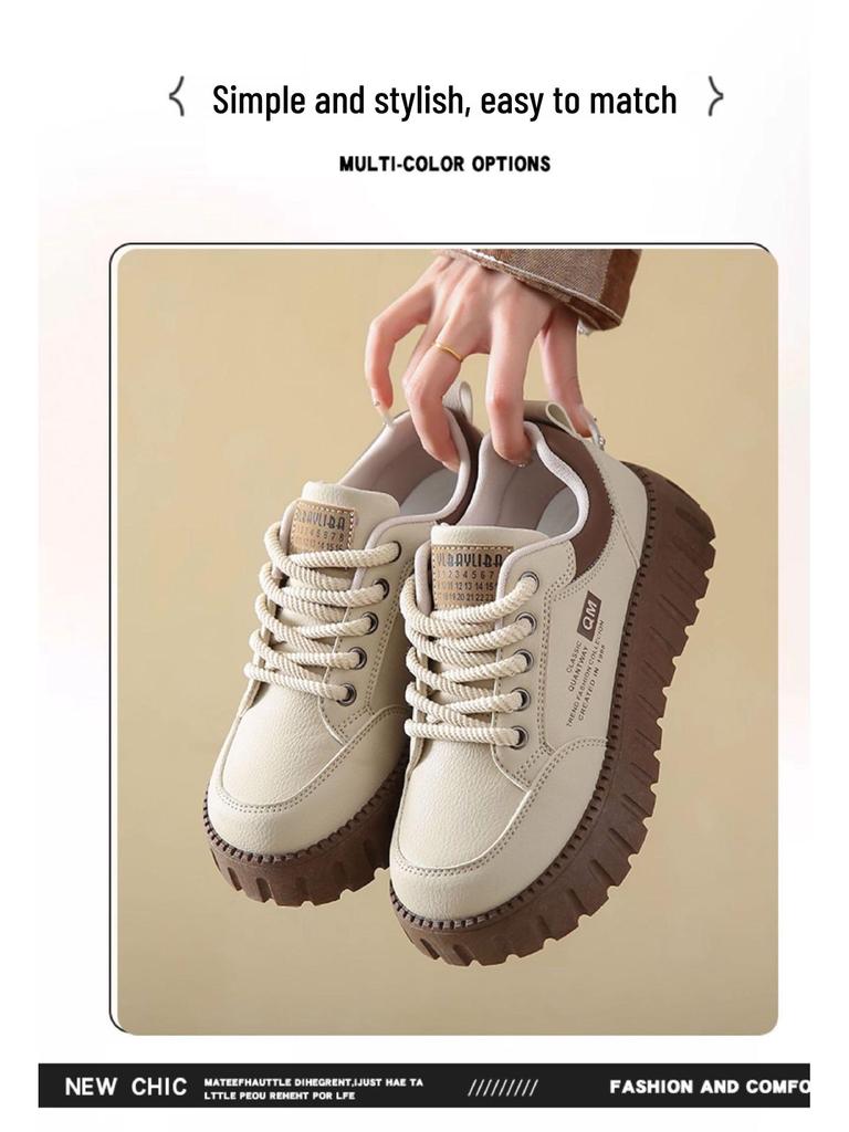 Autumn 2025 Women's Sporty Casual Platform Shoes - Lightweight, Thick-Soled & Versatile