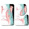 European And American Style Pink Cute Animal Flamingo Floor Mat Carpet Girl Heart Hand-Painted Illustration Toilet Three-Piece Set
