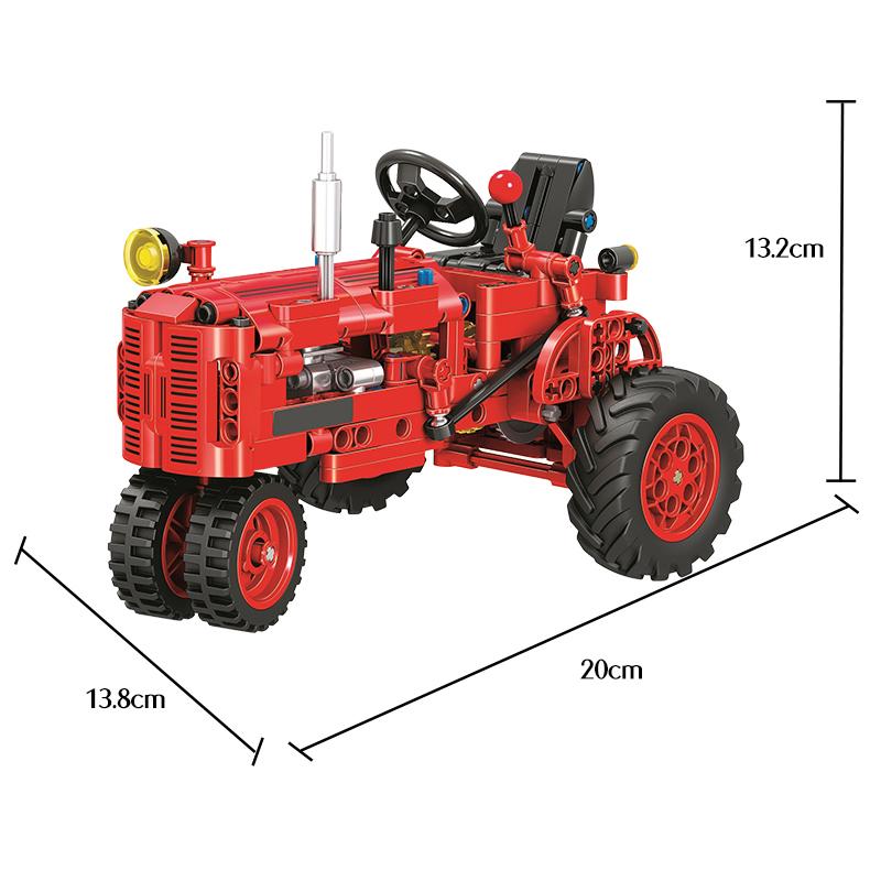non-toxic City Classic Old Fashioned Tractor Car Building Block Walking Tractor Truck Brick DIY Toys for children