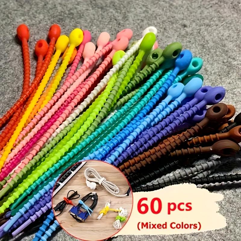 30Pcs Silicone Reusable Cable Wire Organizer Winder Storage Holder Bag Ties Cord Bag Clip Food Saver Earphone Line Tidy Clips