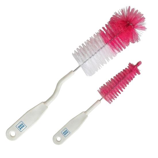 Mee Mee 360° Movable Nylon Bristle Baby Feeding Bottle & Nipple Cleaning Brush | Ergonomic Handle | Easy To Clean Bottle Corners for Narrow Neck