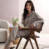 Women's Pure Cotton Long Sleeve Pajama Set - Loose Fit, Plus Size, for Autumn/Spring
