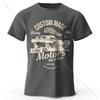 Men's Motors Printed T-Shirt Oversized Vintage Old School Graphic Tees for Men Women Summer Tops