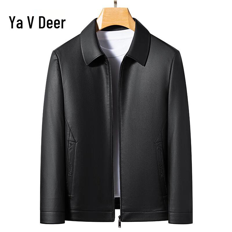 Yalu Men's Autumn/Winter Lapel Leather Jacket