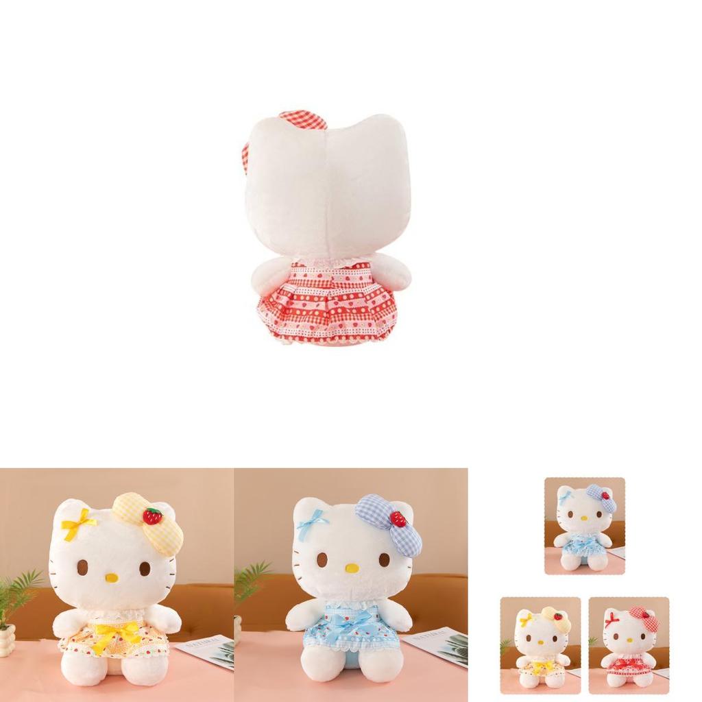 Adorable Strawberry Kt Cat Plush Toy In Multiple Colors Soft Pp Cotton Filling