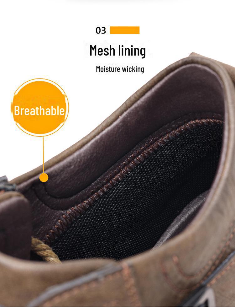 Men's 2024 Winter Leather High-Top Sneakers with Soft Sole and Plush Lining