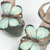 Mode Bunte Schmetterlingsdekoration Damen Sandalen Stiletto Open Parka Hohe Absätze Sommer 2024