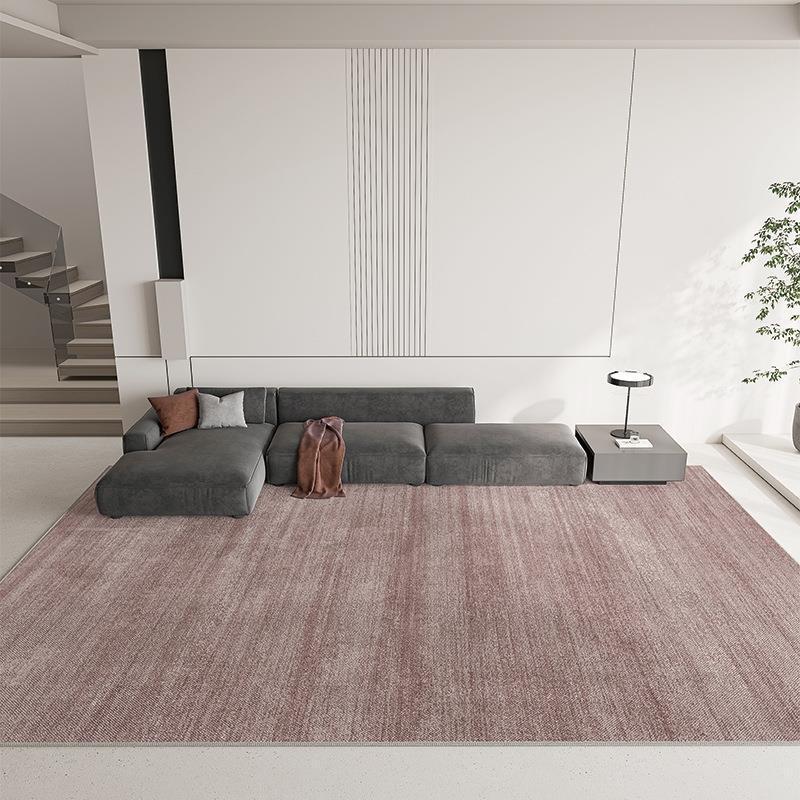 Solid Color Simple Wind Insulation Cool Absorbent Carpet Easy To Take Care Of Large Area Crystal Velvet Carpet Home WearResistant Carpet Living Room