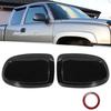 2x For 1999-2006 Chevy Silverado / GMC Sierra GLOSS BLACK Side Mirror Covers Cap