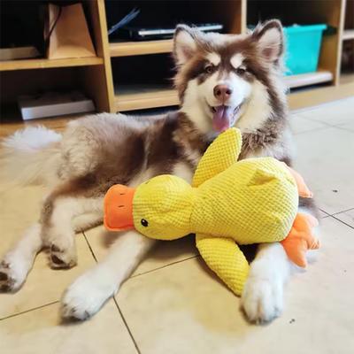 Hondenspeelgoed Stampende Eend Bijtbestendig Tandenknarsen Reiniging Grote Hond Interactief Entertainment Puppy Verveling Huisdier Pluche Speelgoed