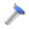 T Slot Cutter Rabbet Router Bit 3 Wing Carbide Slotting Cutter Rabbeting Slab Flattening Router Bits for Wood.12mm 1/2inch Shank