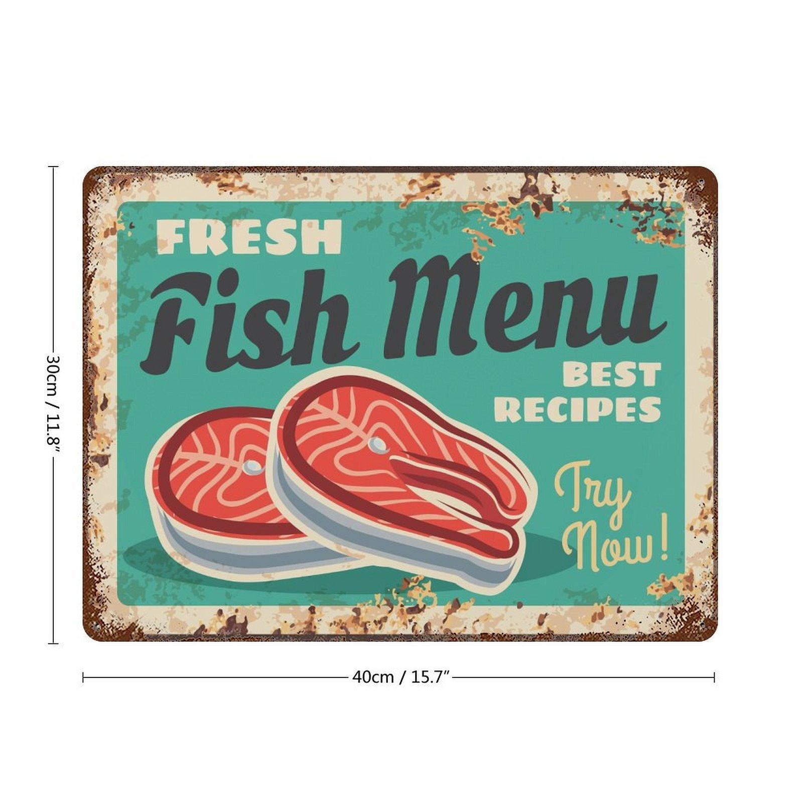 

1-Pack rusty metal art board, 20×30cm and 30×40cm, distressed vintage sign for workshop, garage or game room 30*40CM