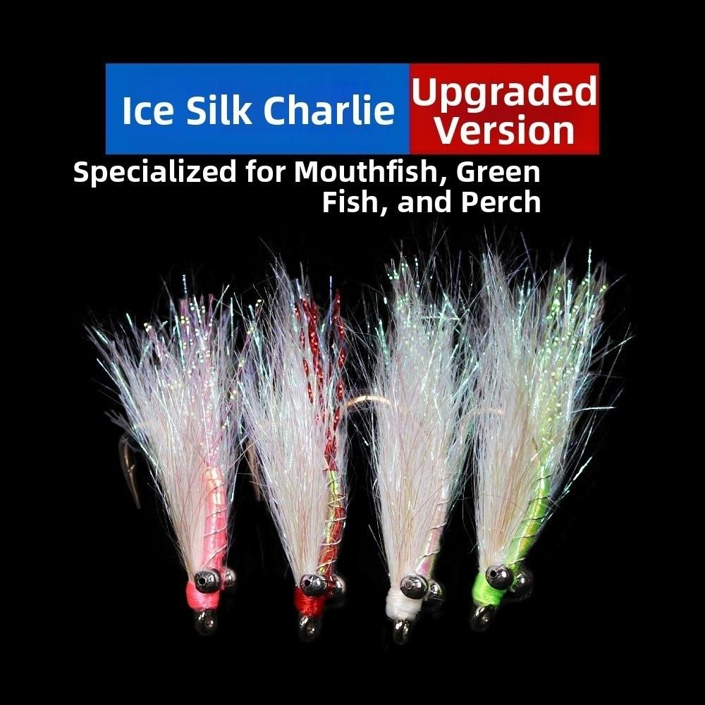 4pcs Fast Sinking Fly Fishing Lures Barbed Hook Fast Sinking Flies Crazy Charlie Flies For Bass