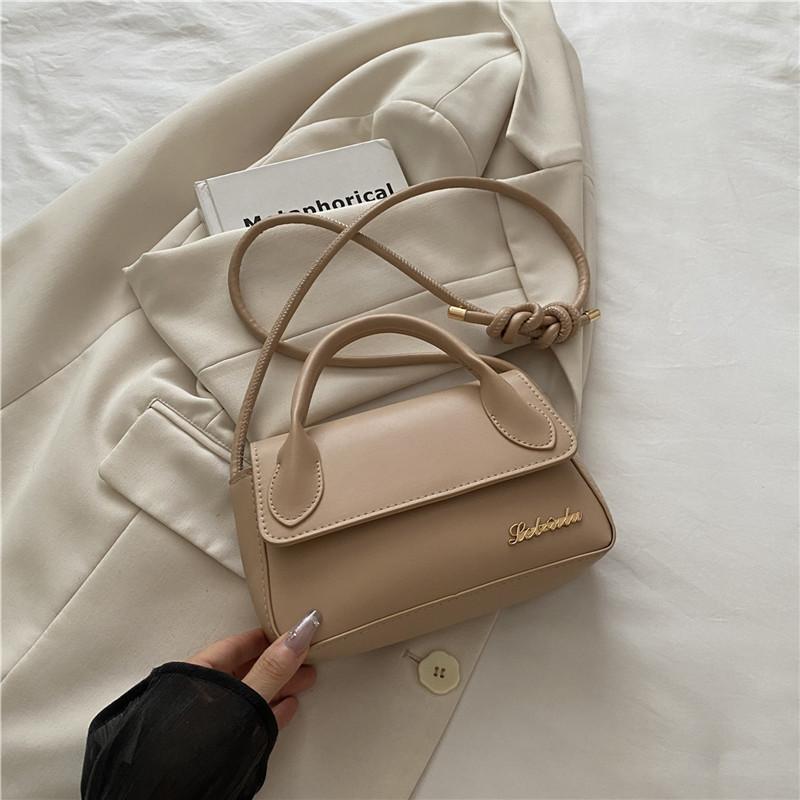 

European and American foreign style letter hardware fashion 2025 new casual trend retro shoulder texture crossbody handbag women хаки