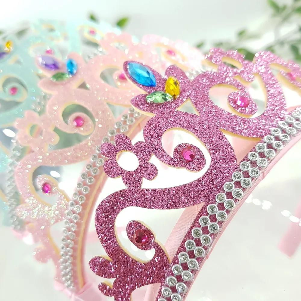 Bead Tiara Elsa Crown Frozen Hairband 3 Colors