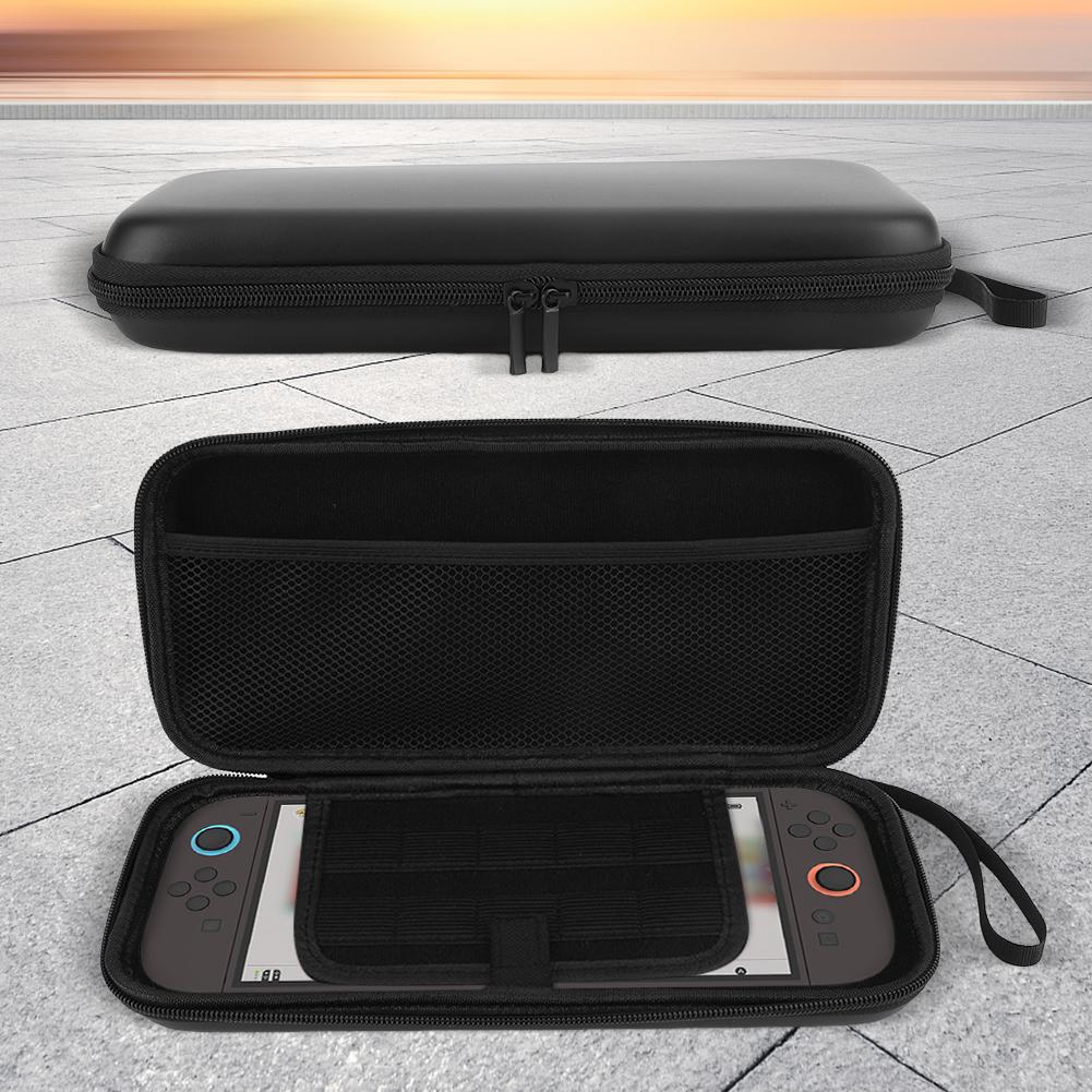 Bolsa de Transporte em PU para Switch 2 Bolsa de Armazenamento Portátil com Porta para 10 Cartões de Jogo Estojo para Console de Jogos Bolsa com Zíper Acessórios de Jogos