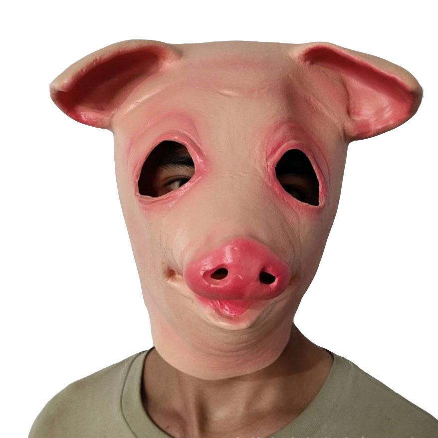 Kimetsu No Yaiba Pig Headgear Latex Mask Animal Headgear Halloween Party cosplay Funny performance props