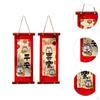 Chinese Year Hanging Scrolls Decoration 12.2x5.9inch Traditional for Home Office Decor
