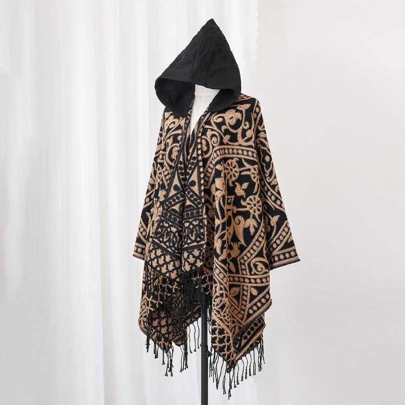Herren Gestrickte Offene Schalwickel Weicher Vintage Poncho Umhang Lässige Übergroße Schals Strickjackenwickel Mit Kapuze Decke Leichter Schal Schal für Herren
