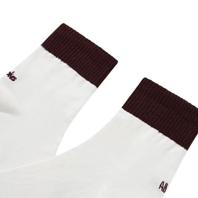 EPT ALL DAY SOCKS (BURGUNDY_WHITE)