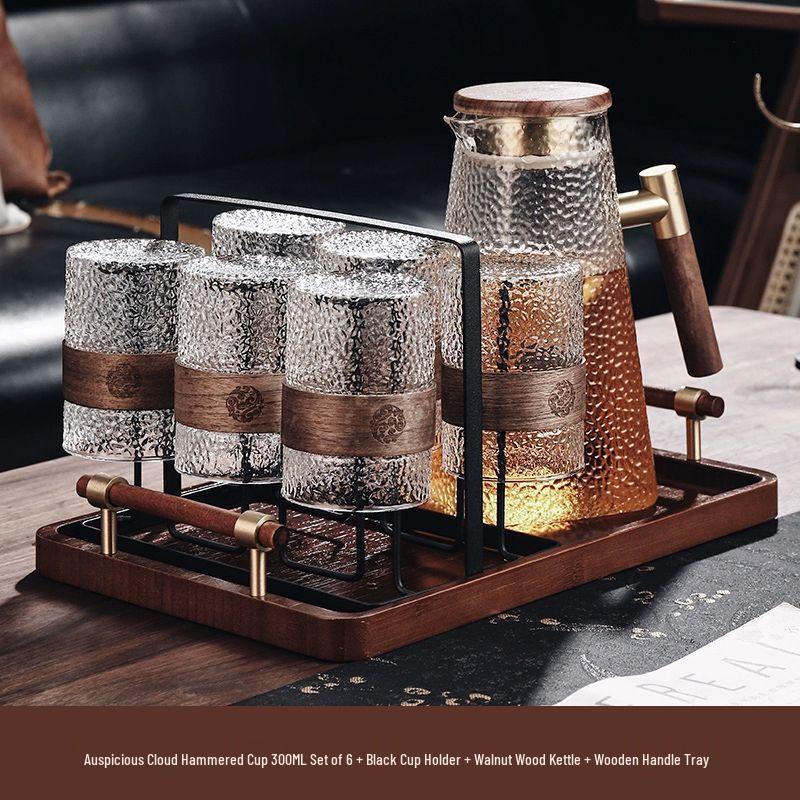 Chinese Retro Heat-Resistant Glass Teacup Set