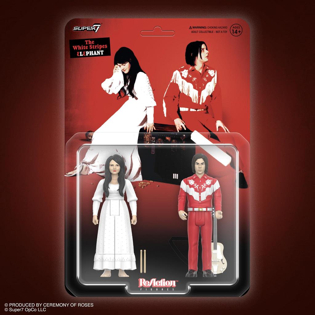 Super7 The White Stripes Reaction Figures Wave 02 White Stripes Action Figures - 2-Pack (Elephant)