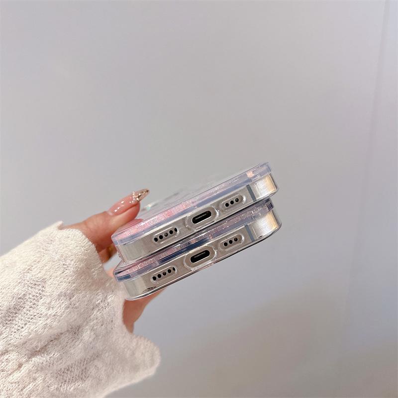 Princess Makeup Bag & Quicksand iPhone 16 Pro Max Case - Cute Apple 15-17 Accessories