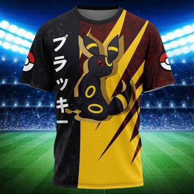 2025 Naujas Pokemon Japonijos Anime Marškinėliai Cosplay Vyriški Hip Hop Spausdinimo Mados Laisvalaikio T-shirt Vaikams Greitai Džiūstanti Gatvės Apranga T-shirt