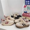 Beige Velvet Warm Low-top Thick-soled Heightening Fashionable Youth Versatile Hong Kong Style Casual Board Shoes