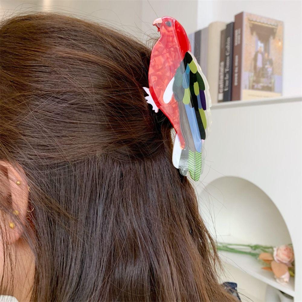 Grasp Bird Hair Clip Cute Cartoon Animal Shark Clip Sweet Acetic Acid Hair Claw  Girls