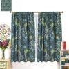 William Morris Floral Blackout Curtains   Country Farmhouse Flower Boho Retro Pattern Window Drapes   for Living Room Bedroom 21(W