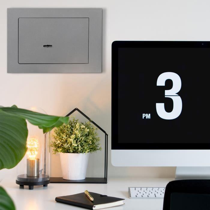 Coffre-fort mural - Navaris - 30x21x16,5cm - Acier - Verrouillage à clé - Double clé