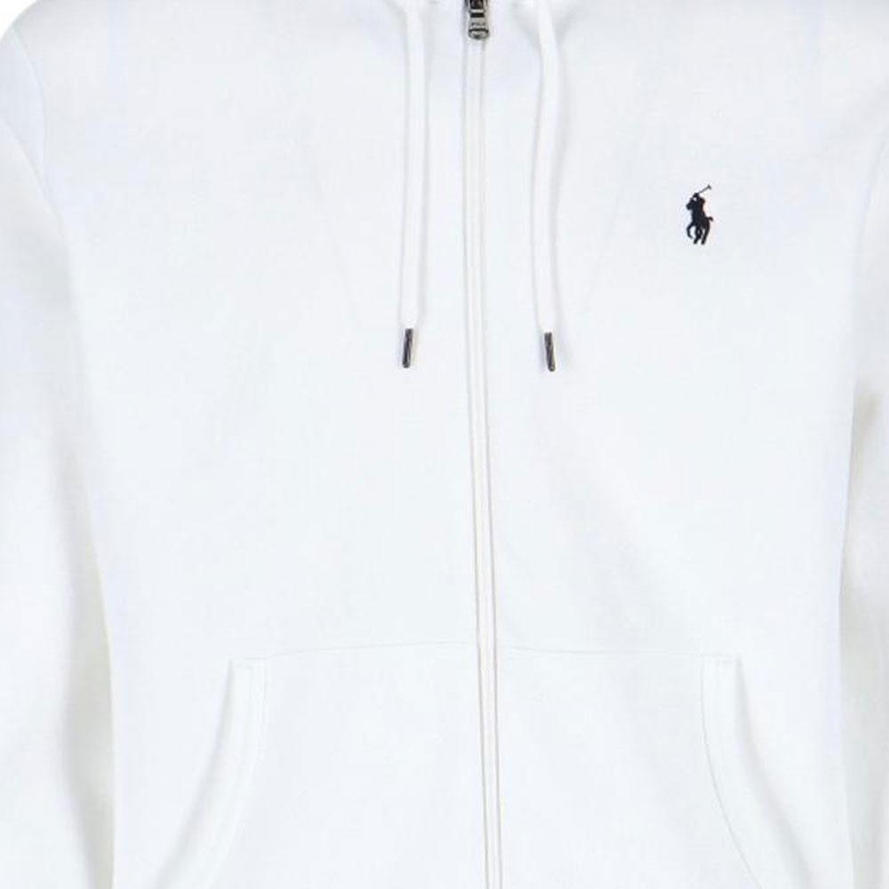 Polo Ralph Lauren Ss22 Logo Embroidered Hooded Zip-Up Long Sleeve Sweatshirt Men Sweatshirt White 710883329013