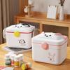 Dust-proof Cartoon Medicine Box Large Capacity Pill Container Double-layer Medicine Box  Office