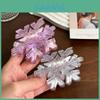 Stunning Snowflake Acetate Hair Claw Clip With Luxurious Diamond Inlays For Women