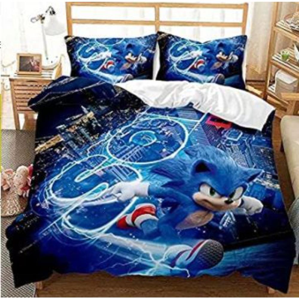 Three-piece Set of Trendy Anime Pattern Quilt Cover Bedding 135*200cm